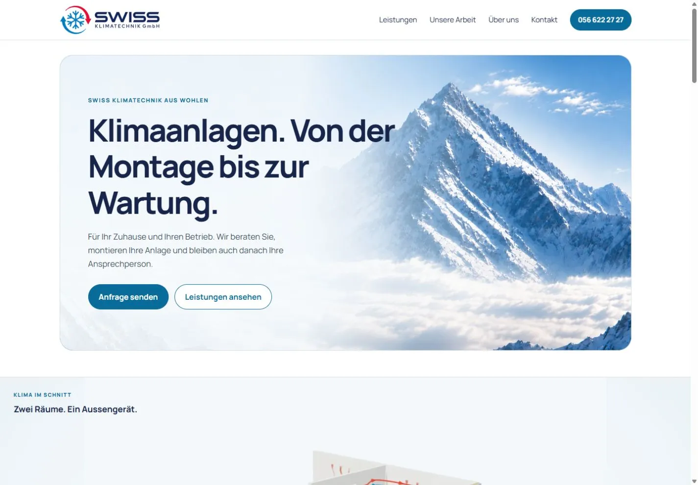 Swiss Klimatechnik: application screenshot